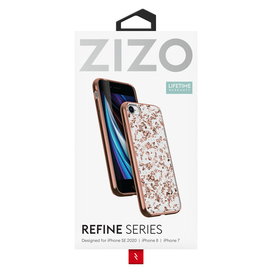 ZIZO REFINE Series Case for iPhone SE (3rd and 2nd gen)/8/7 - Rose Gold Exposure