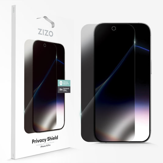 ZIZO Privacy Lightning Shield iPhone 18 Pro Privacy Tempered Glass Screen Protector - Privacy