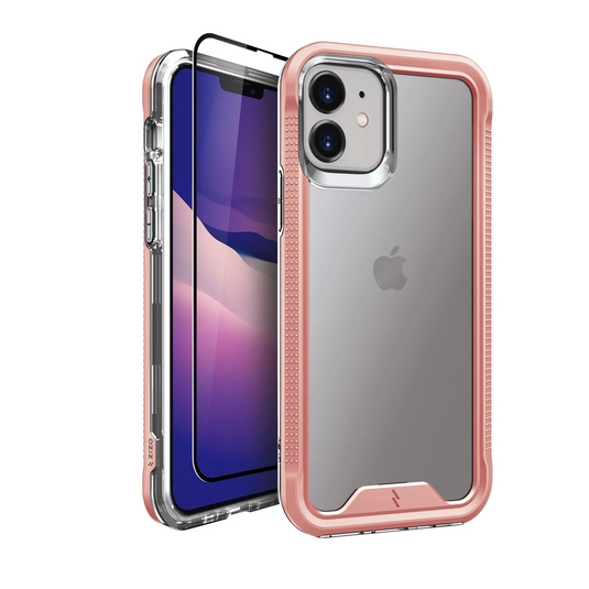 ZIZO ION Series iPhone 12 / iPhone 12 Pro Case - Rose Gold & Clear