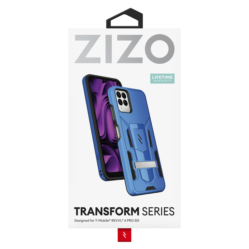 Load image into Gallery viewer, ZIZO TRANSFORM Series T-Mobile REVVL 6 Pro 5G Case - Blue
