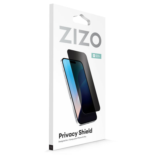 ZIZO PRIVACY Tempered Glass Screen Protector for iPhone 16 Plus - Privacy