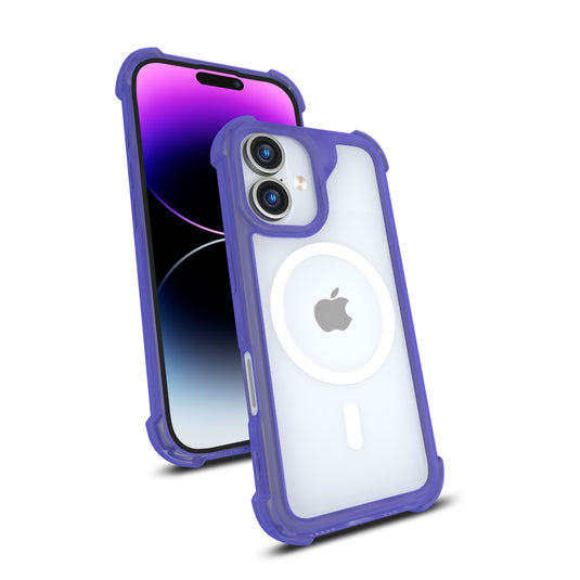 CLICK Clear Rugged MagSafe Series iPhone 16 Plus Case - Purple