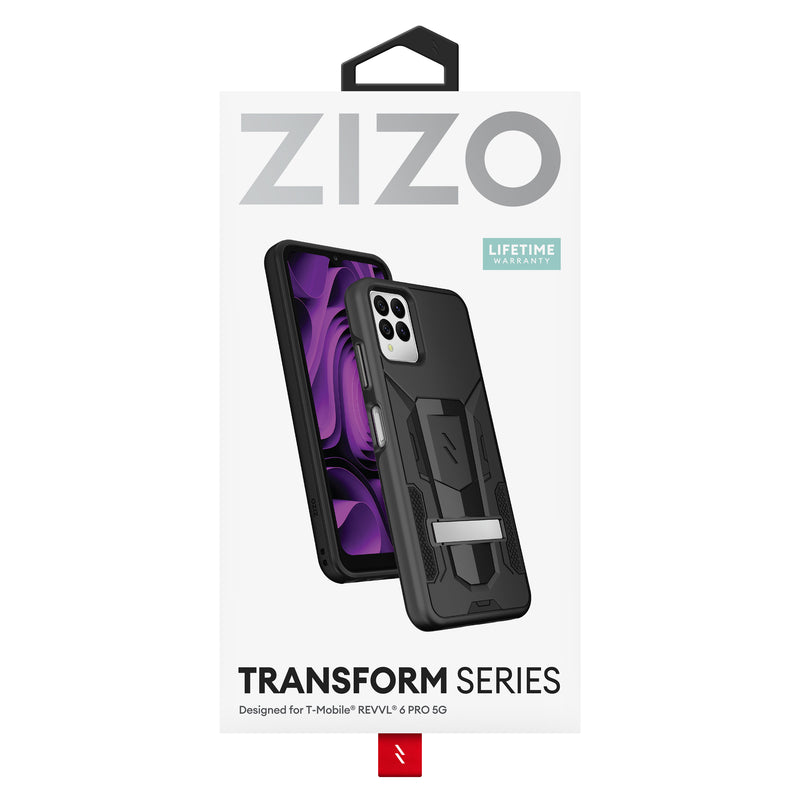 Load image into Gallery viewer, ZIZO TRANSFORM Series T-Mobile REVVL 6 Pro 5G Case - Black
