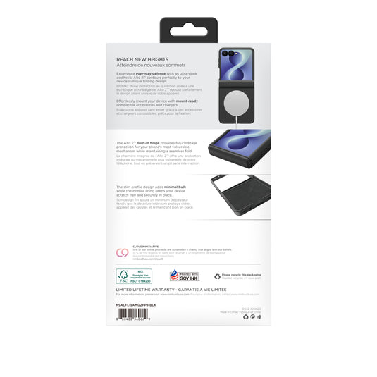 Nimbus9 Alto Galaxy Z Flip8 Soft-Touch MagSafe Case - Black