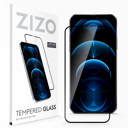 ZIZO TEMPERED GLASS Screen Protector for iPhone 12 Pro Max - Black