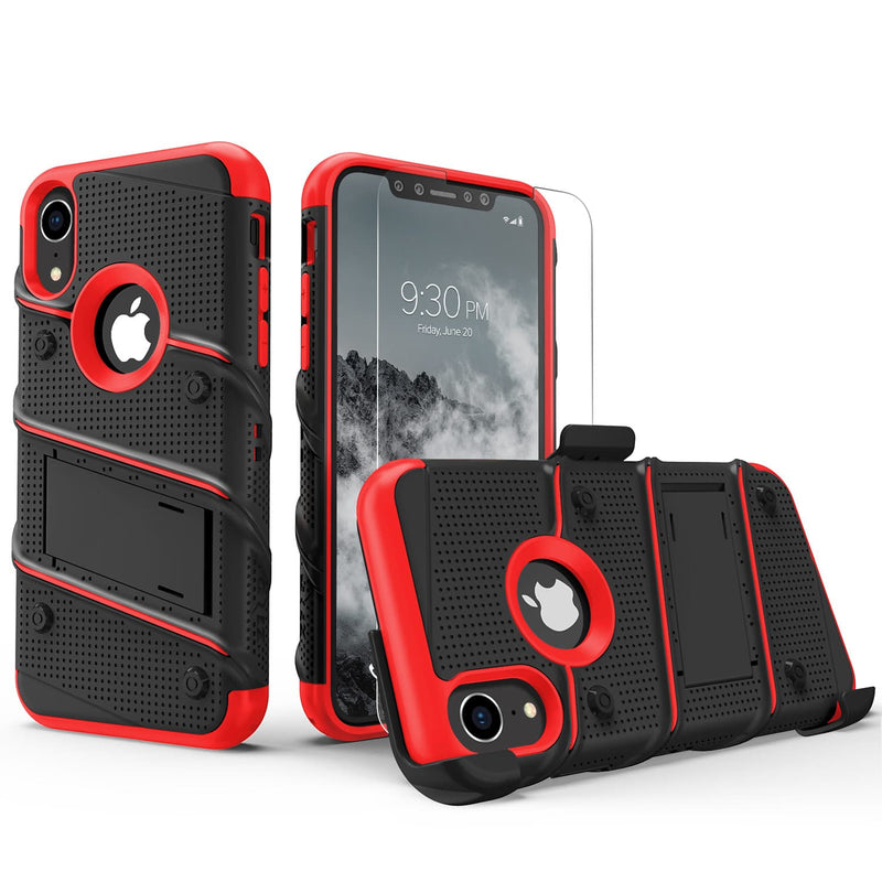 Load image into Gallery viewer, Zizo Bolt Series Case iPhone XR (Black/Red)
