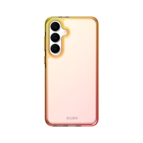 CLICK Clear Ombre Series Galaxy S25 FE Case - Yellow & Pink