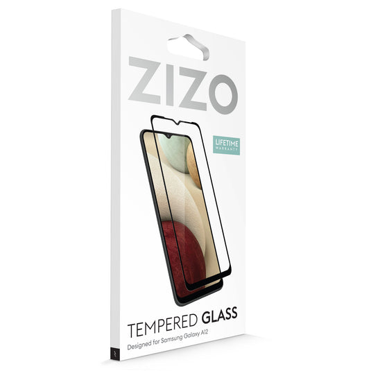 ZIZO TEMPERED GLASS Screen Protector for Galaxy A12 - Black