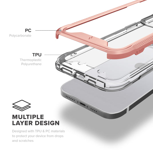 ZIZO ION Series iPhone 12 Mini Case - Rose Gold & Clear