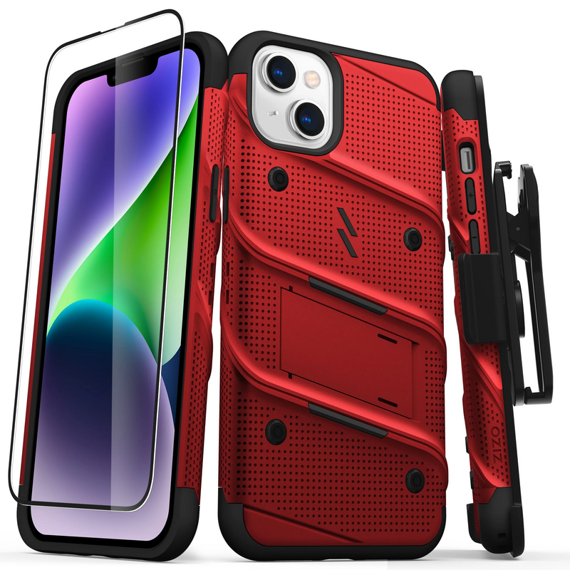 Load image into Gallery viewer, ZIZO BOLT Bundle iPhone 14 Plus Case - Red
