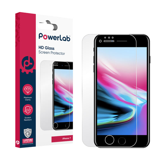 PowerLab HD Glass Screen Protector for iPhone SE - Clear