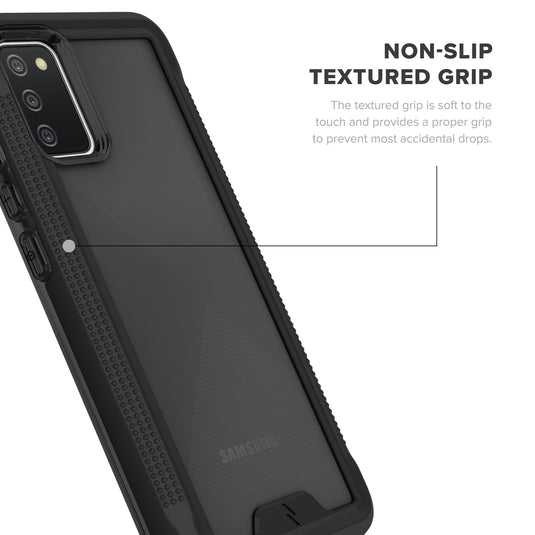 ZIZO ION Series Galaxy A02s Case - Black & Smoke