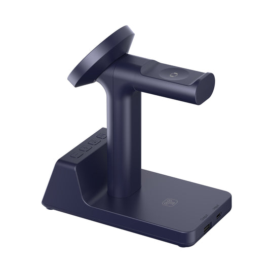 Nimbus9 Qi2 Wireless Charging Alarm Clock Stand MagSafe & Watch Compatible - Blue