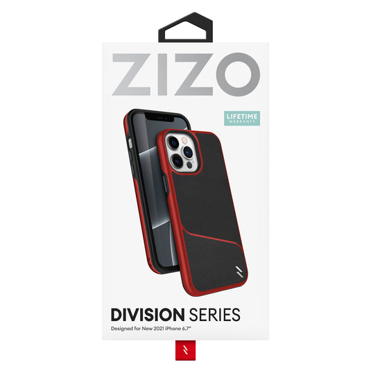 ZIZO DIVISION Series iPhone 13 Pro Max Case - Black & Red