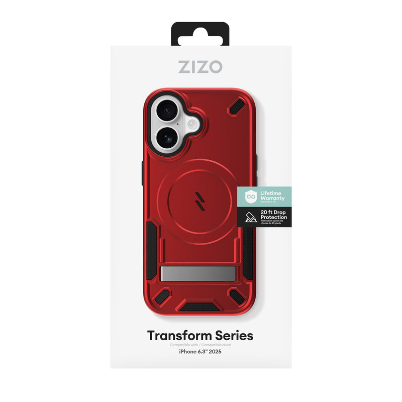 Load image into Gallery viewer, ZIZO TRANSFORM Series iPhone 17 MagSafe Case - Red
