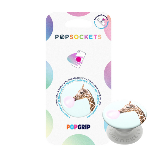 PopSockets Phone and Tablet Swappable PopGrip - Bubblegum Giraffe