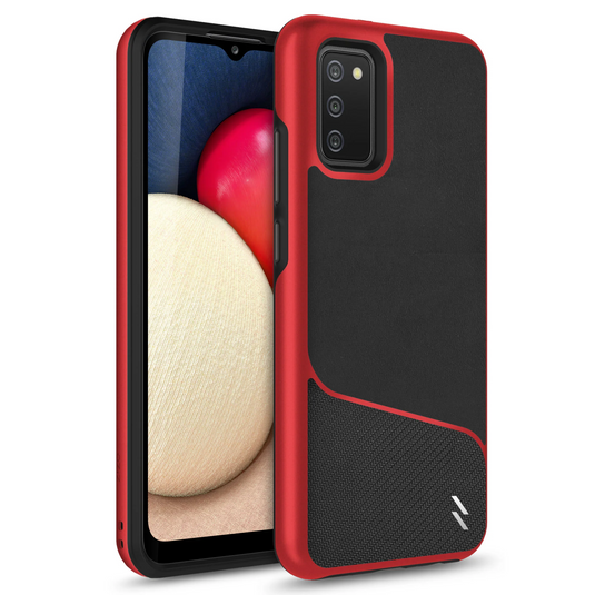 ZIZO DIVISION Series Galaxy A02s Case - Black & Red