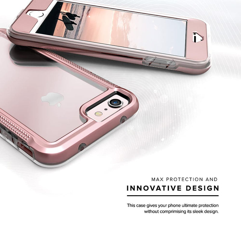 Load image into Gallery viewer, ZIZO ION Series Case for iPhone SE (3rd and 2nd gen)/8/7 - Rose Gold &amp; Clear
