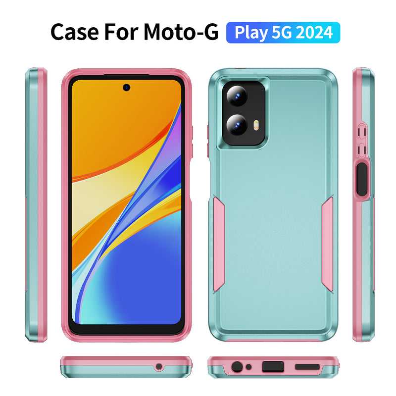 Load image into Gallery viewer, CLICK Impact Series moto g 5G (2024) Case - Aqua Pink
