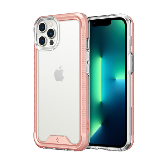 ZIZO ION Series iPhone 13 Pro Max Case - Rose Gold & Clear