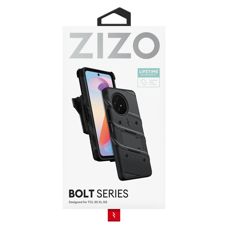 Load image into Gallery viewer, ZIZO BOLT Bundle TCL 50 XL 5G Case - Black
