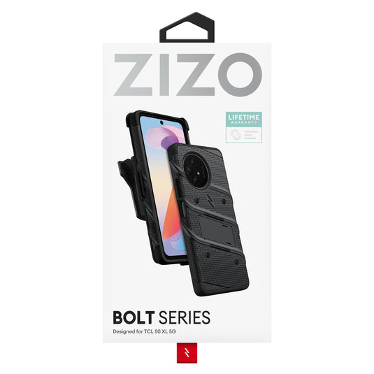 ZIZO BOLT Bundle TCL 50 XL 5G Case - Black