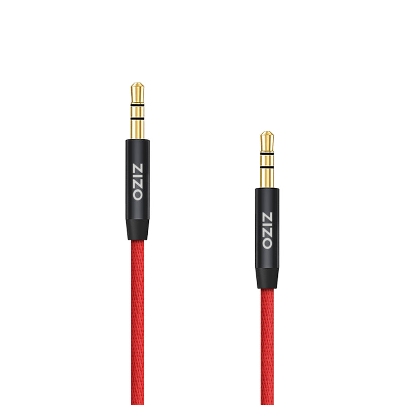 Load image into Gallery viewer, ZIZO 3.5 mm Male to Male Stereo Audio Aux Cable - Black &amp; Red
