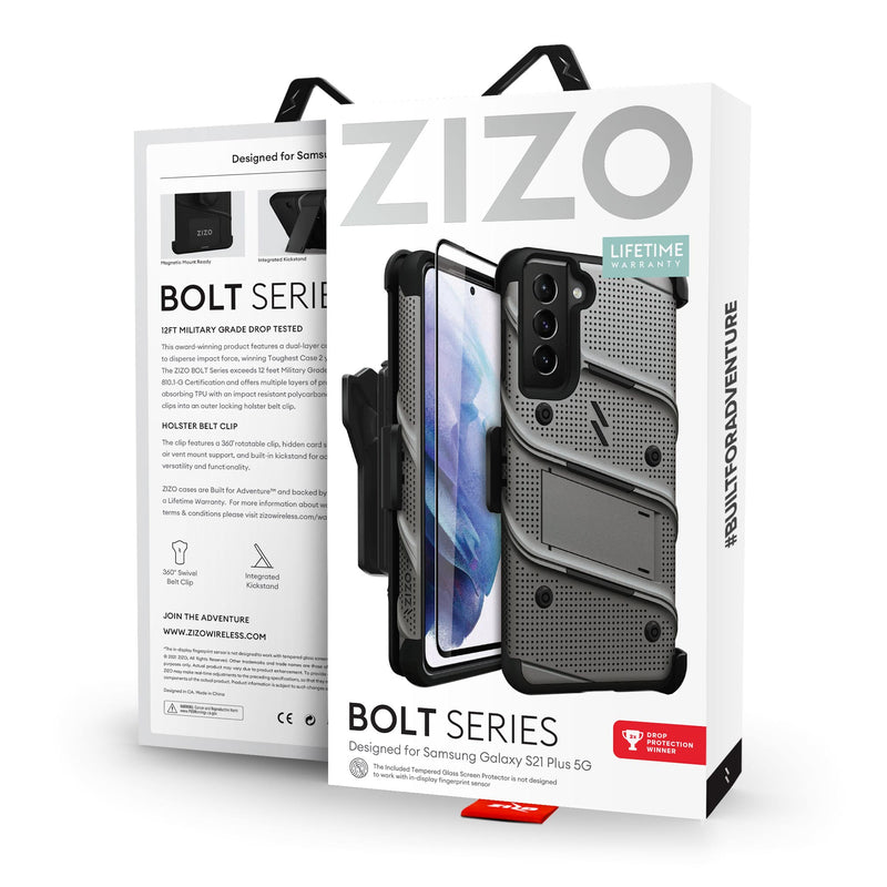 Load image into Gallery viewer, ZIZO BOLT Series Galaxy S21+ 5G Case - Gun Metal Gray
