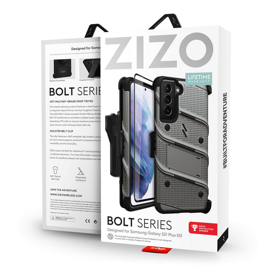 ZIZO BOLT Series Galaxy S21+ 5G Case - Gun Metal Gray