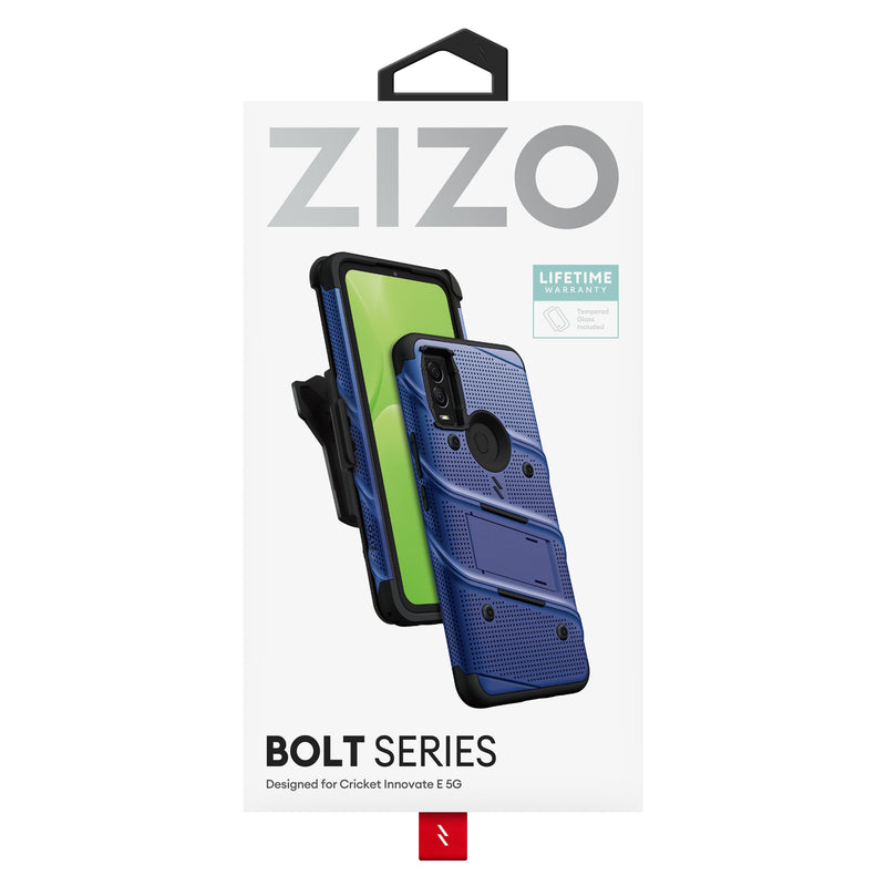 Load image into Gallery viewer, ZIZO BOLT Bundle Cricket Innovate E 5G Case - Blue
