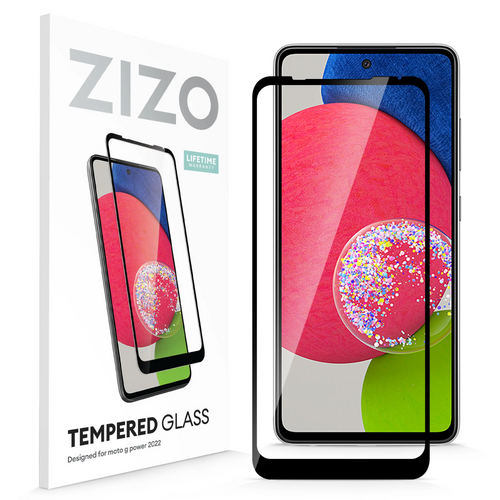 ZIZO TEMPERED GLASS Screen Protector for Moto G Power 2022 - Black