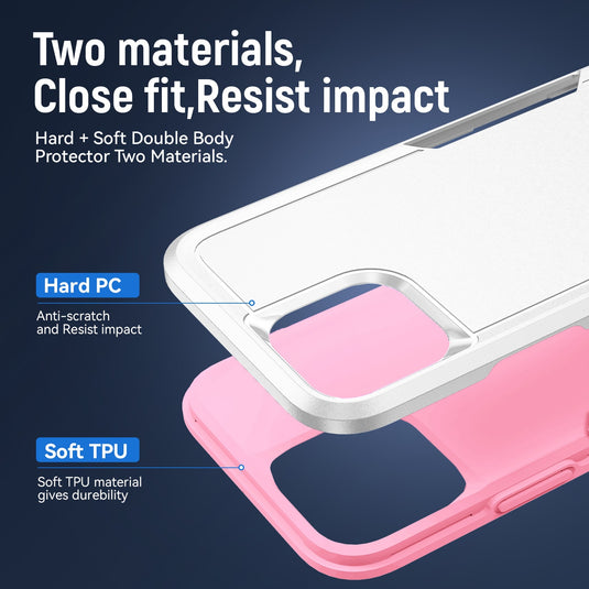 CLICK Impact Series iPhone 12 / iPhone 12 Pro Case - White Pink