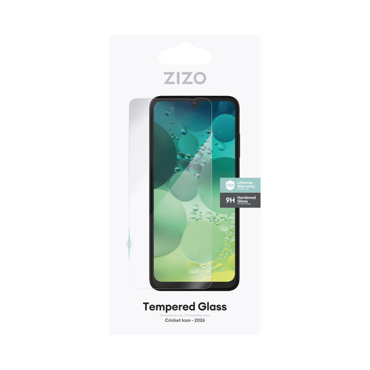 ZIZO TEMPERED GLASS Screen Protector for Cricket Icon - 2026 - Clear