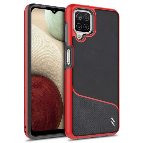 ZIZO DIVISION Series Galaxy A12 Case - Black & Red