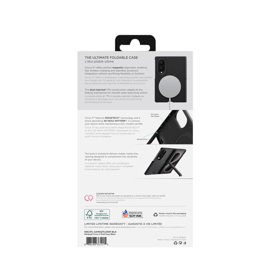 Nimbus9 Cirrus 3 Galaxy Z Fold8 MagSafe Case with Hinge Protection - Black