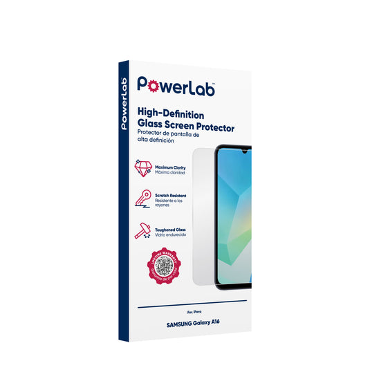 PowerLab HD Glass Screen Protector for Galaxy A16 5G - Clear