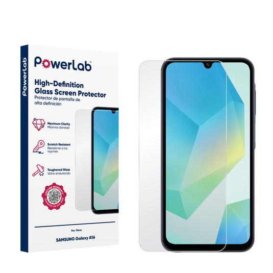 PowerLab HD Glass Screen Protector for Galaxy A16 5G - Clear