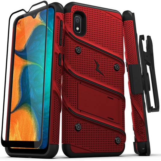 ZIZO BOLT Series Galaxy A10e Case (Red/Black) Samsung Galaxy A10e Red & Black