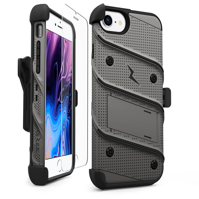 Load image into Gallery viewer, ZIZO BOLT Series Case for iPhone SE (3rd and 2nd gen)/8/7 - Gun Metal Gray
