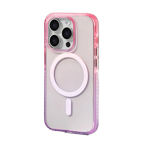 CLICK Clear Ombre MagSafe Series iPhone 16 Pro Max Case - Pink Purple