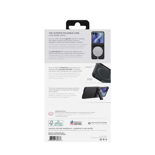 Nimbus9 Cirrus 3 Galaxy Z Flip8 MagSafe Case with Hinge Protection - Black