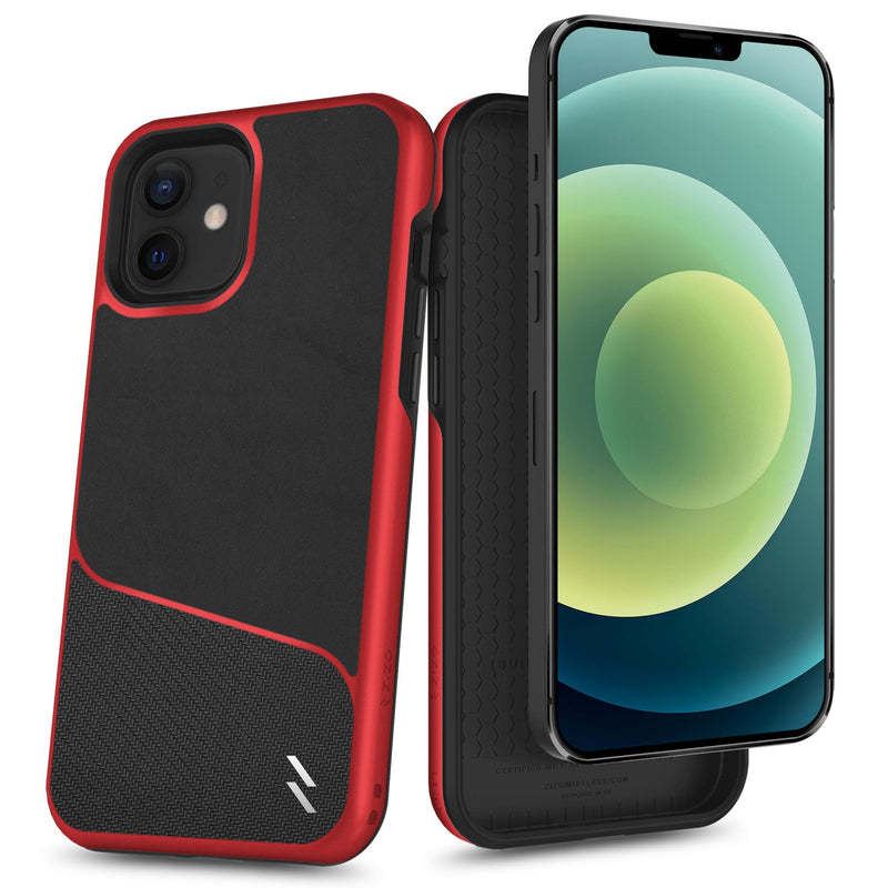 Load image into Gallery viewer, ZIZO DIVISION Series iPhone 12 Mini Case - Black &amp; Red
