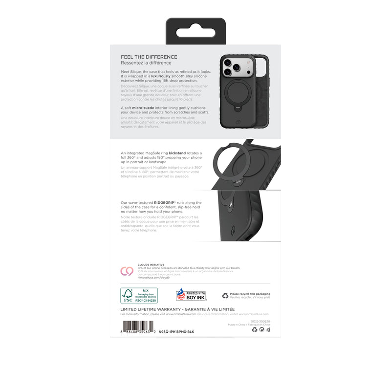 Load image into Gallery viewer, Nimbus9 Silque iPhone 18 Pro Max MagSafe Case - Black
