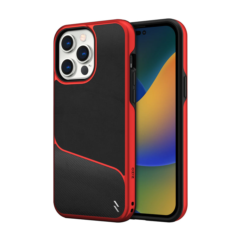 Load image into Gallery viewer, ZIZO DIVISION Series iPhone 14 Pro Max (6.7) Case - Black &amp; Red
