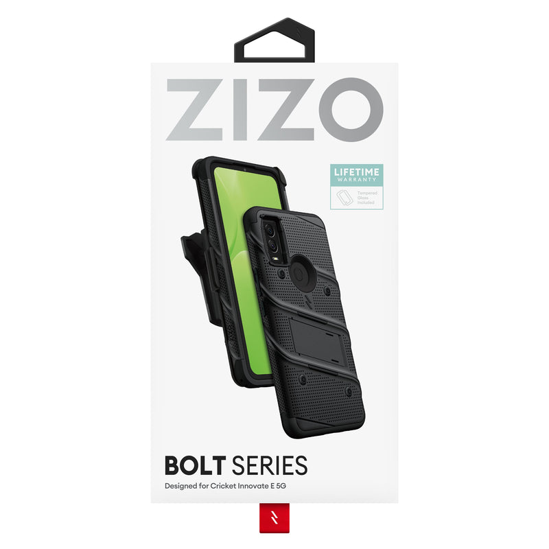 Load image into Gallery viewer, ZIZO BOLT Bundle Cricket Innovate E 5G Case - Black
