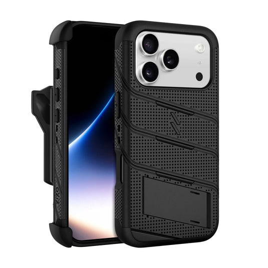 ZIZO BOLT MagSafe Series iPhone 18 Pro Rugged MagSafe Case with Holster - Black