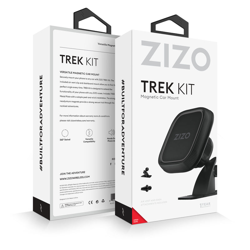 Load image into Gallery viewer, ZIZO TREK Kit Versatile  Magnetic Car Mount - Black
