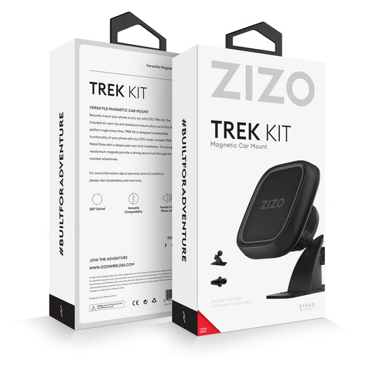 ZIZO TREK Kit Versatile  Magnetic Car Mount - Black