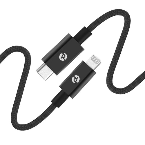 PowerLab 6FT USB-C to Lightning Cable - Black