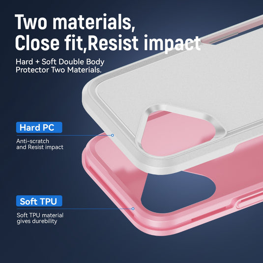 CLICK Impact MagSafe Series iPhone 16 Plus Case - White Pink